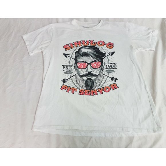 SINULOG PIT SENYOR Philippines tee t-shirt white XL extra large - Picture 2 of 9